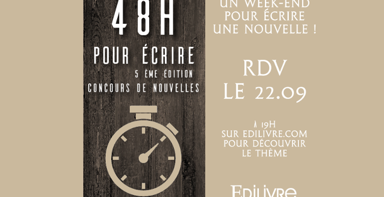 Concours « 48 heures pour écrire » le 22 septembre